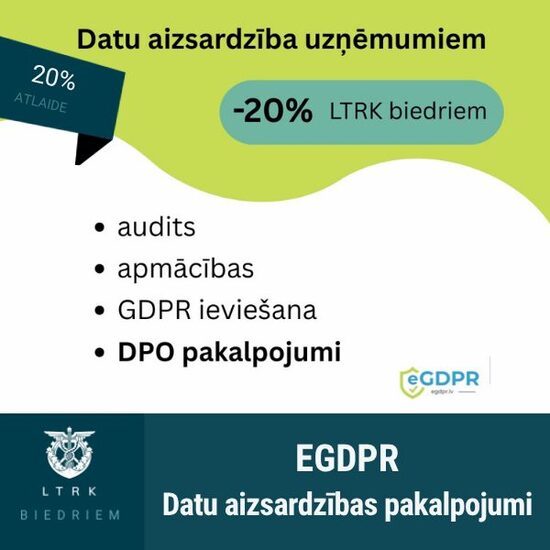20% atlaide datu aizsardzības pakalpojumiem